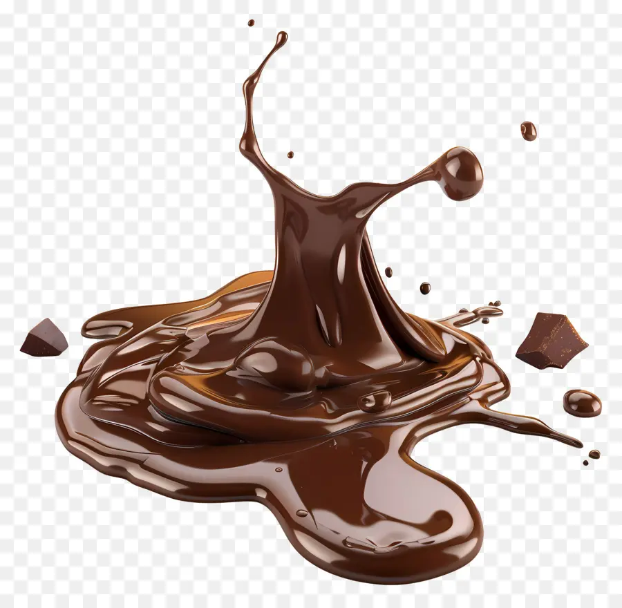 Chocolat Fondu，Éclaboussure De Chocolat PNG