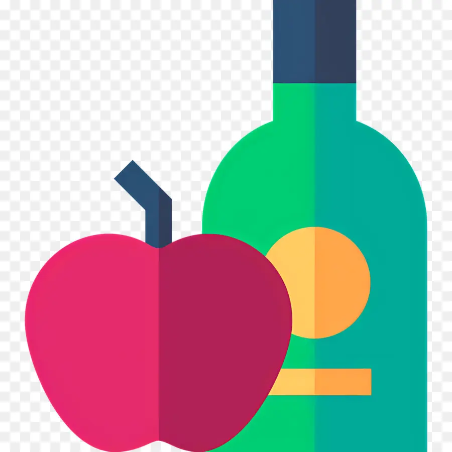 Cidre，Pomme Et Bouteille PNG