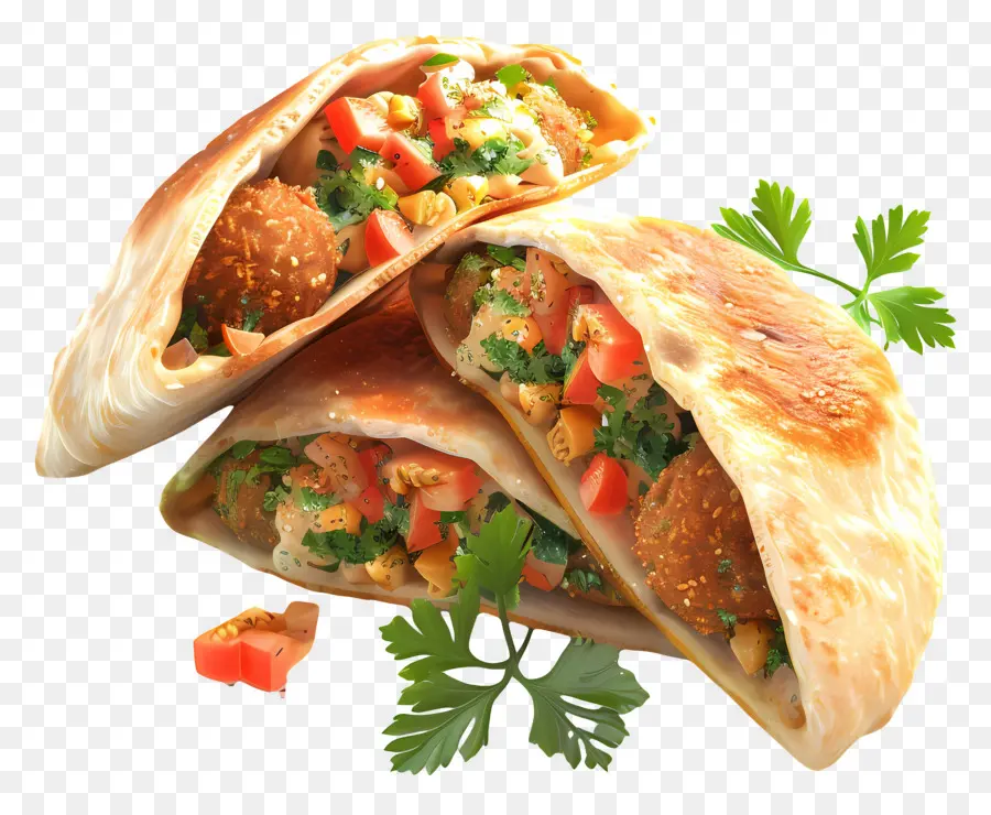 Falafels，Wraps Aux Falafels PNG