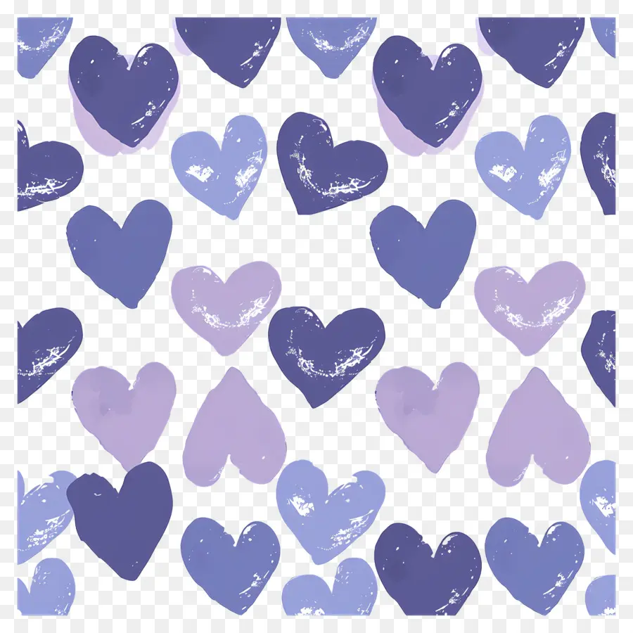 Modèle De Coeur，Coeurs Violets PNG