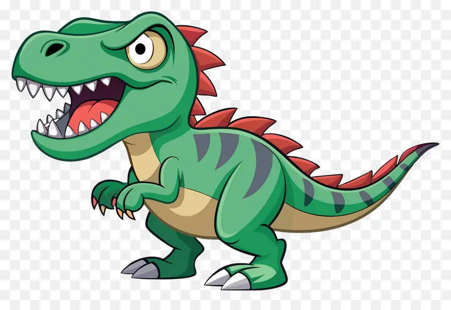 Dinosaure De Dessin Animé，Dinosaure Vert PNG