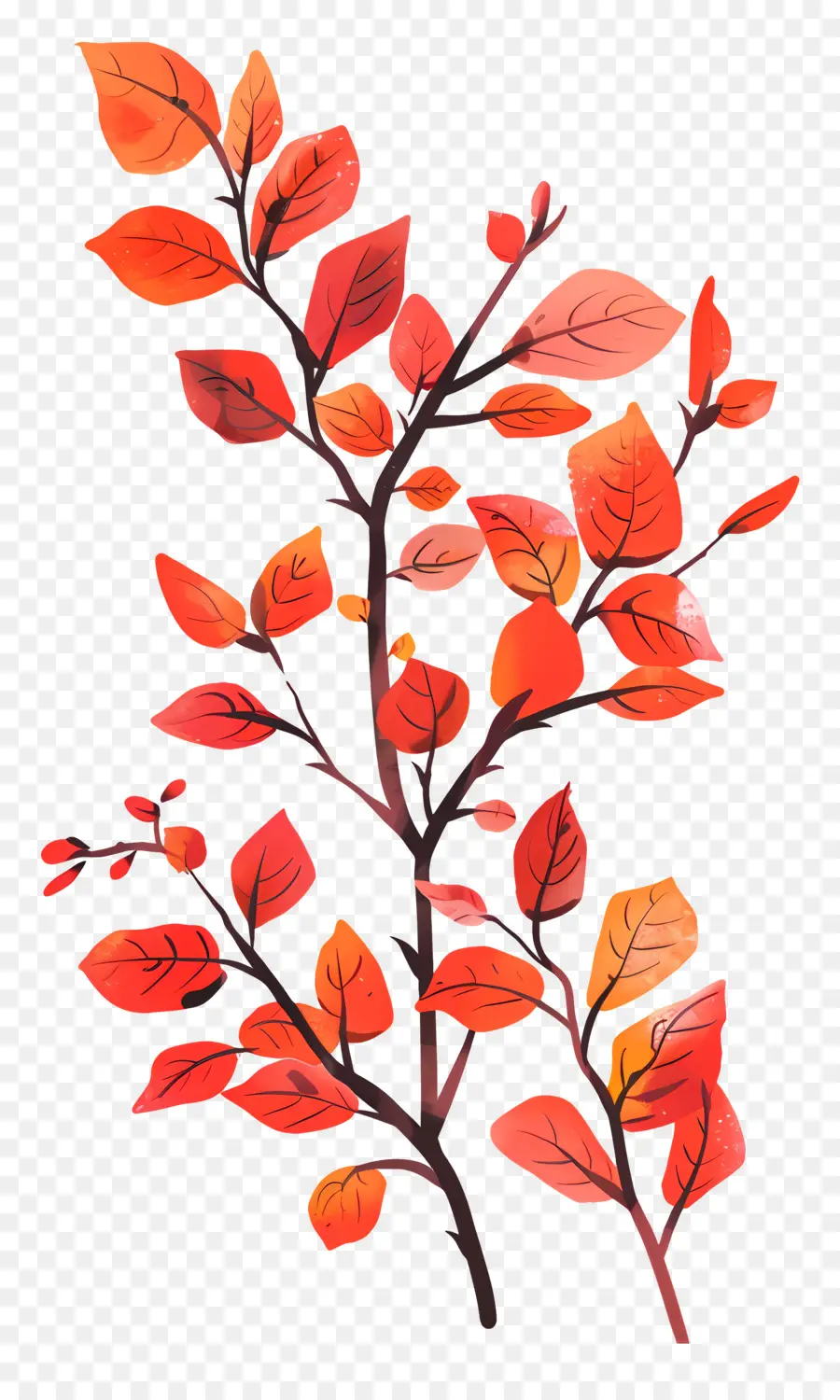 Feuilles Sur Branche，Feuilles D'automne PNG