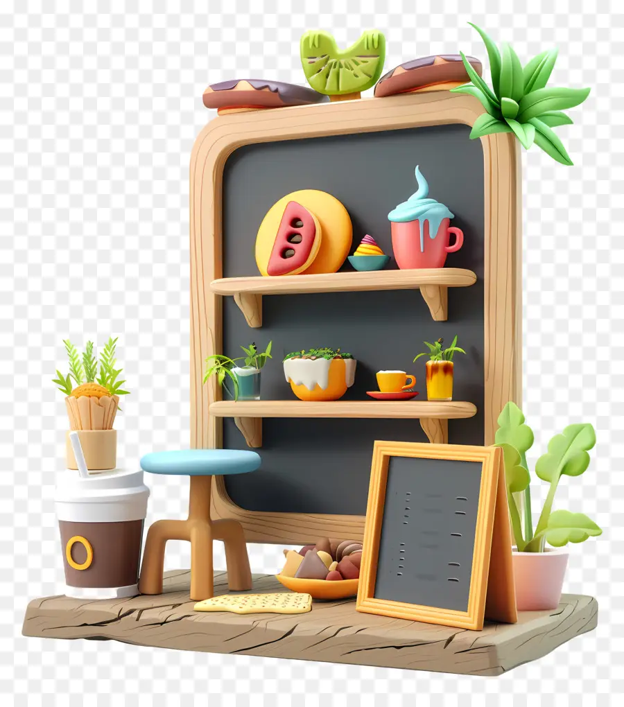 Tableau De Menu Du Café，Café Miniature PNG