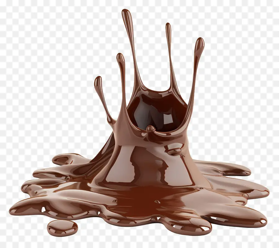 Chocolat Fondu，Éclaboussure De Chocolat PNG