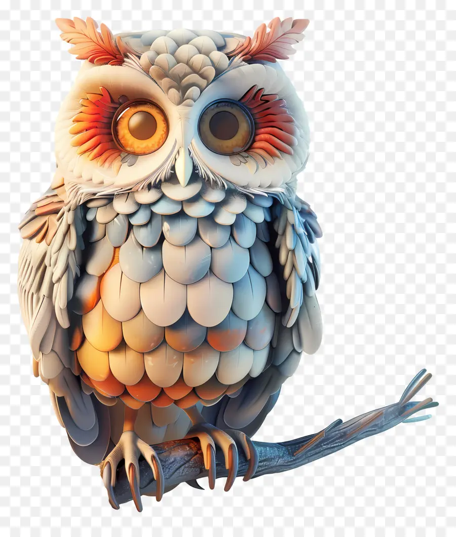 Chouette Sur Une Branche，Hibou PNG