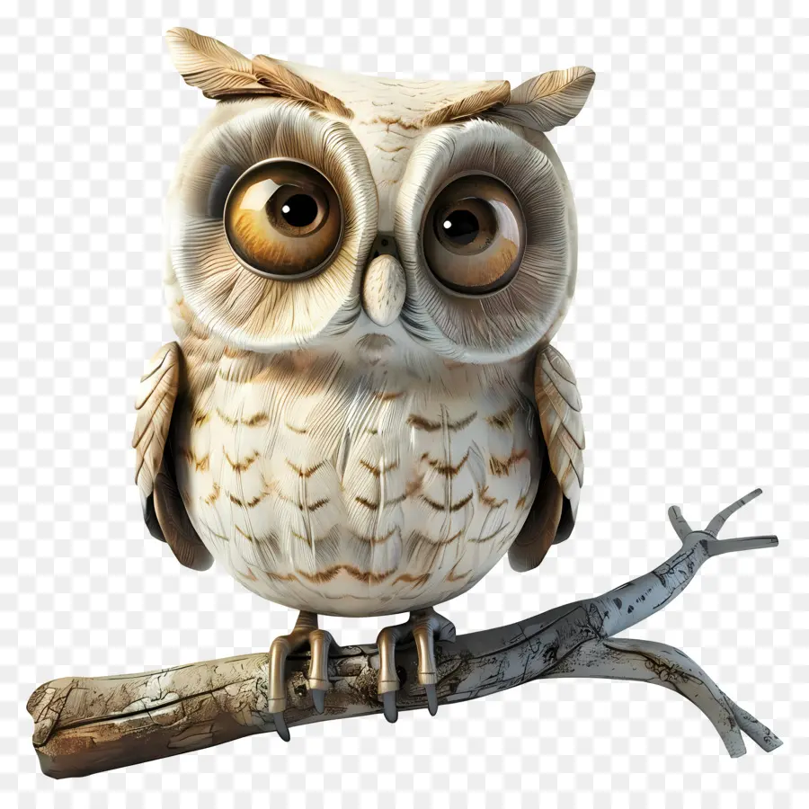 Chouette Sur Une Branche，Hibou PNG