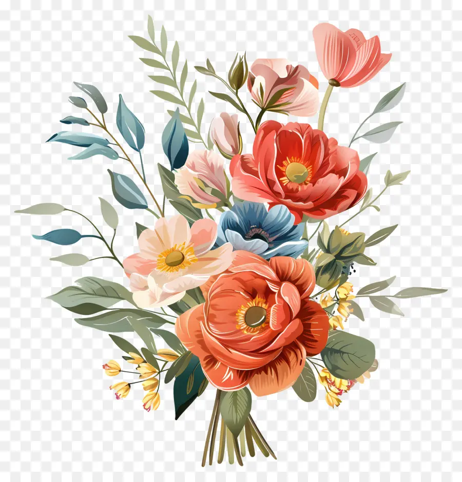 Bouquet De Fleurs，Fleurs PNG