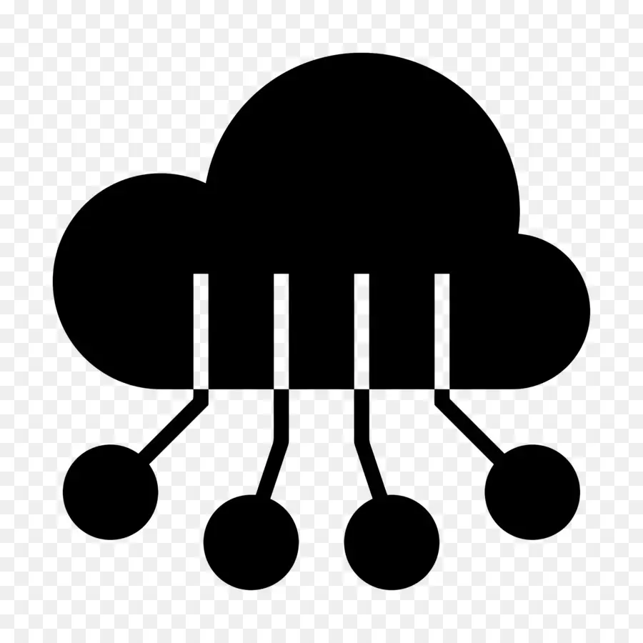 Informatique En Nuage，Cloud Avec Connexions PNG