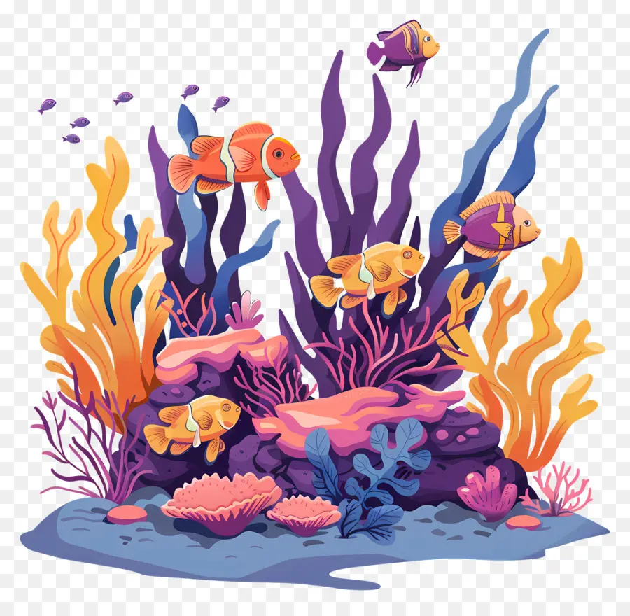 Poissons Et Algues，Aquarium PNG