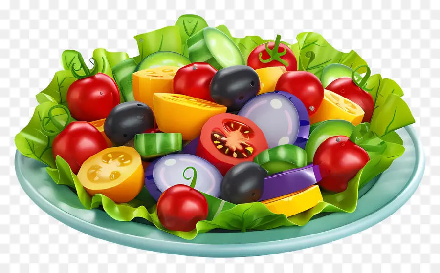 Salade De Légumes，Assiette à Salade PNG