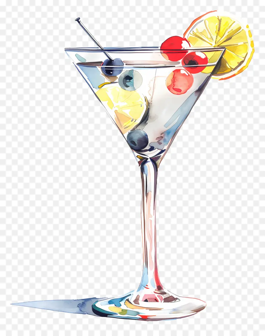 Cocktail Martini，Cocktail Bleu PNG