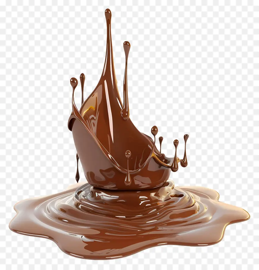 Chocolat Fondu，Éclaboussure De Chocolat PNG