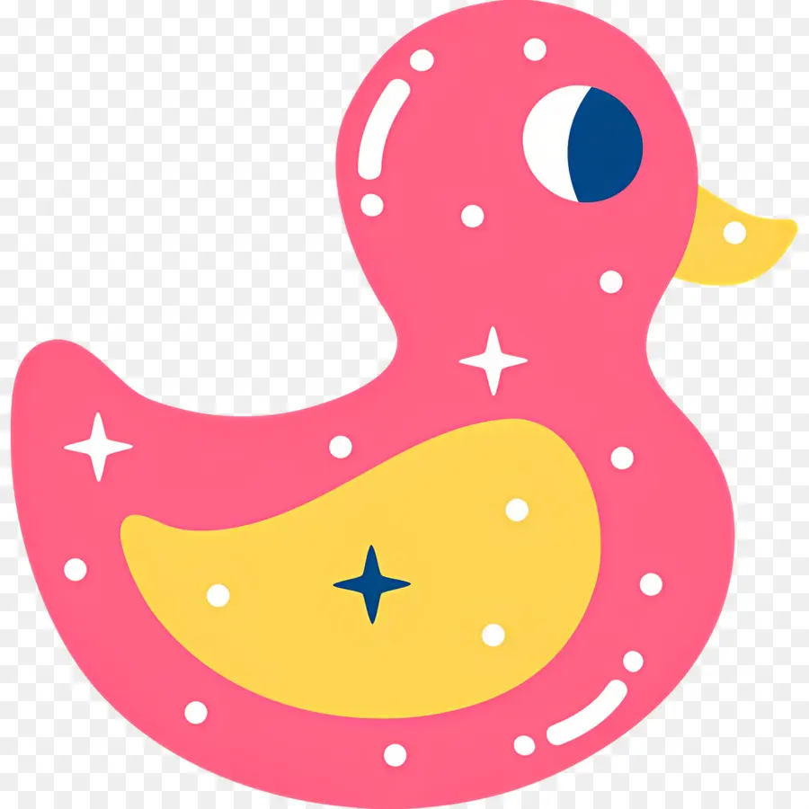 Canard De Dessin Animé，Canard En Caoutchouc Rose PNG