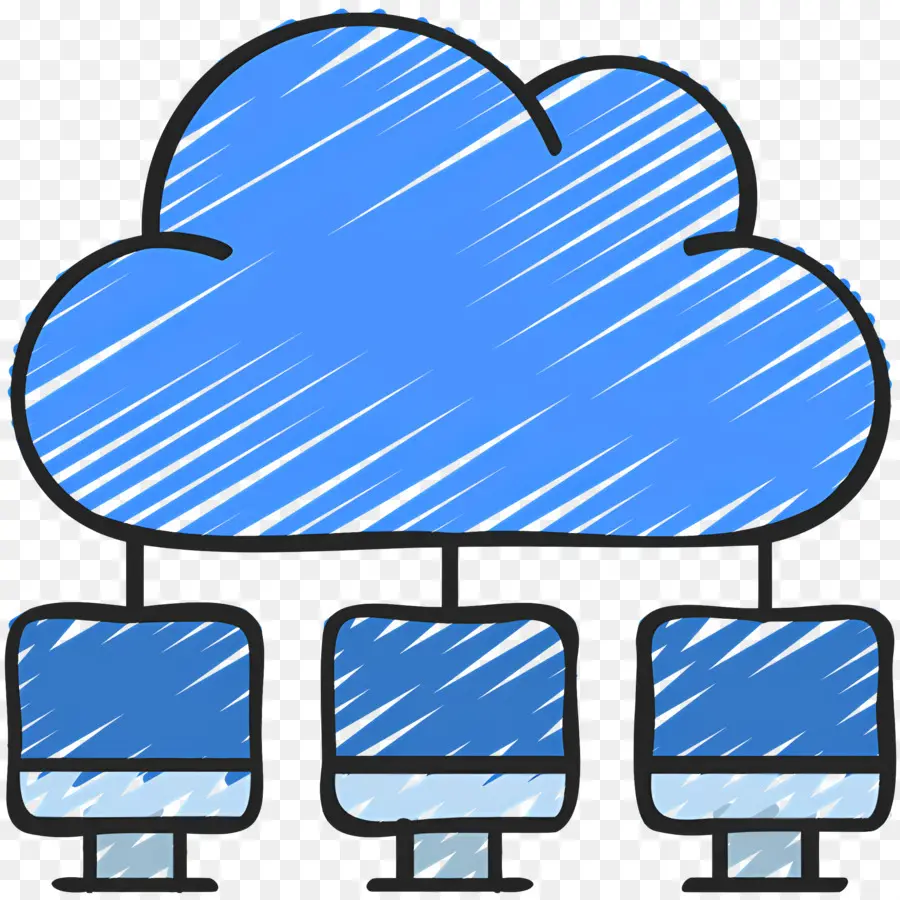 Informatique En Nuage，Cloud Avec Ordinateurs PNG