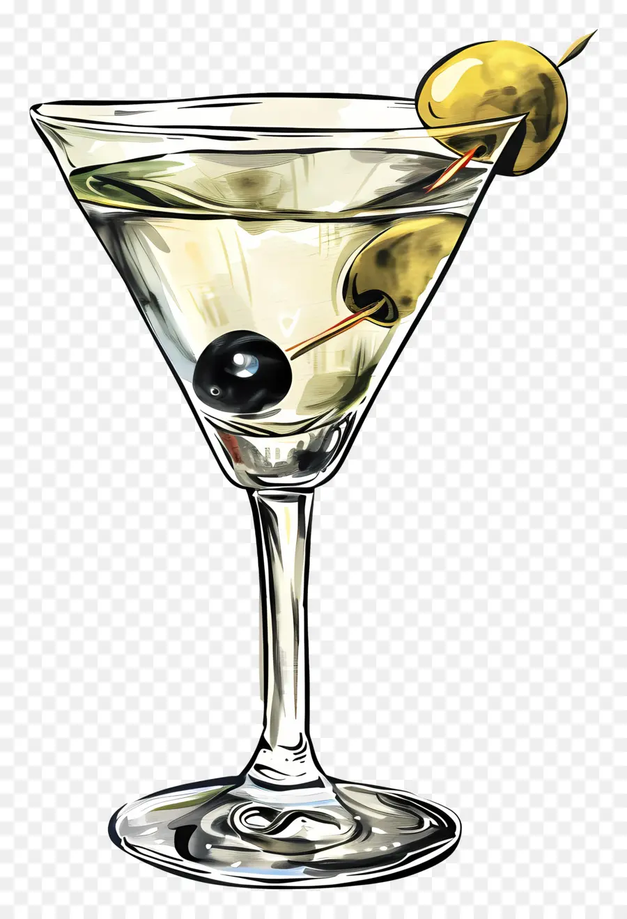 Cocktail Martini，Verre à Martini PNG