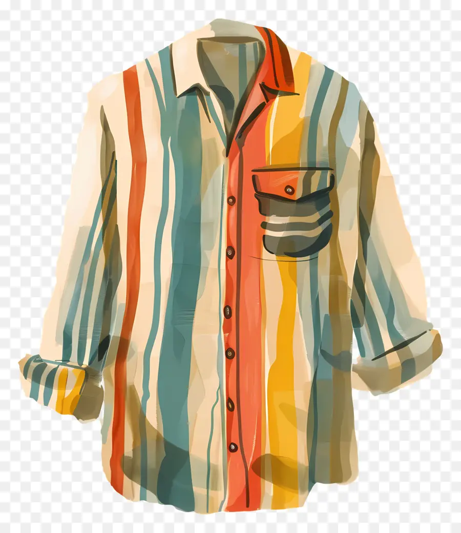 Chemise Rayée，Chemise PNG