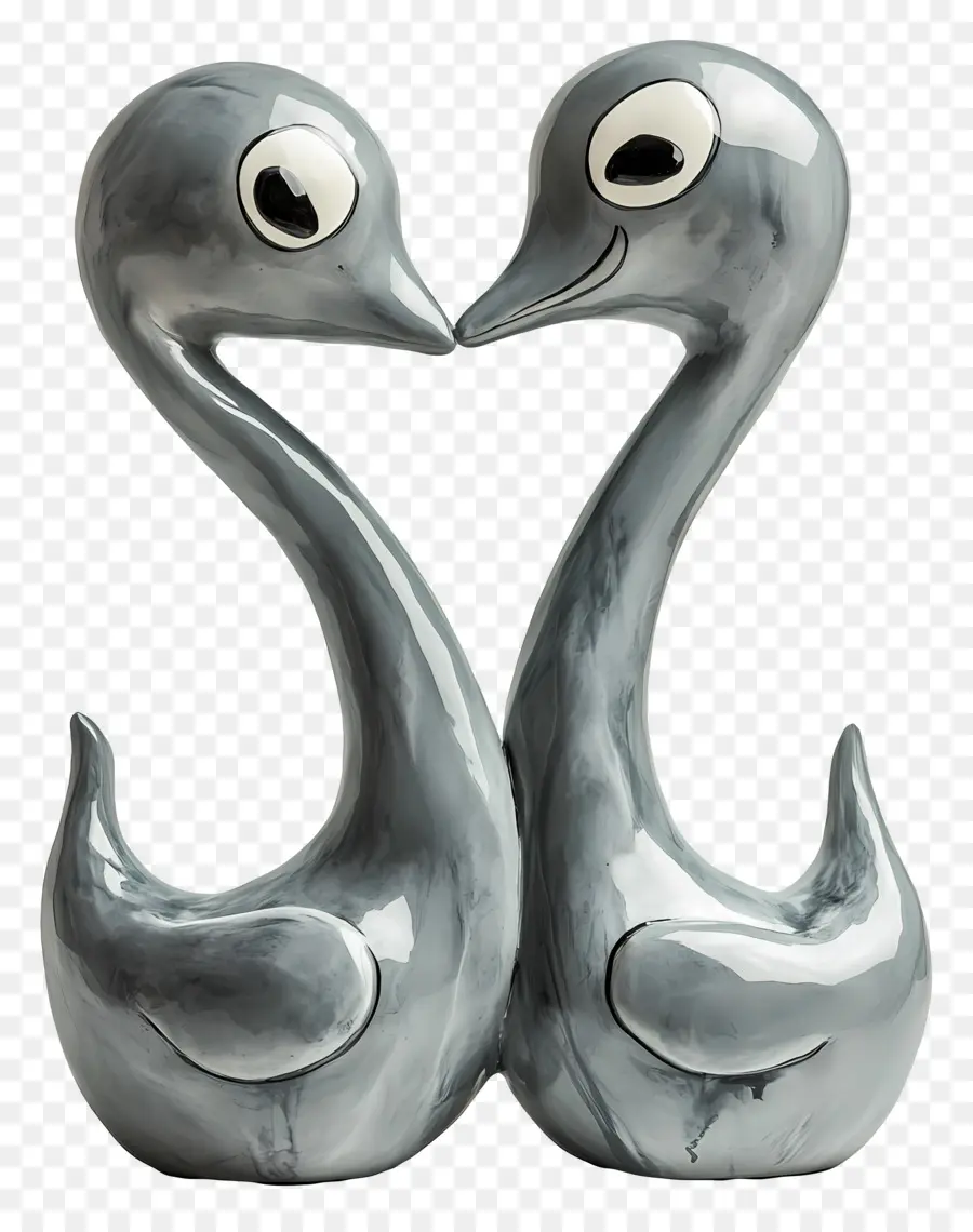 Amour éternel，Statues De Cygnes PNG