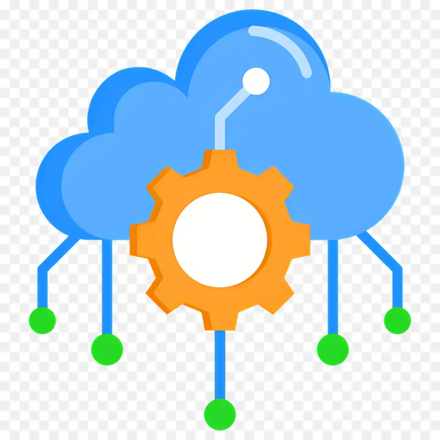 Informatique En Nuage，Nuage Avec équipement PNG