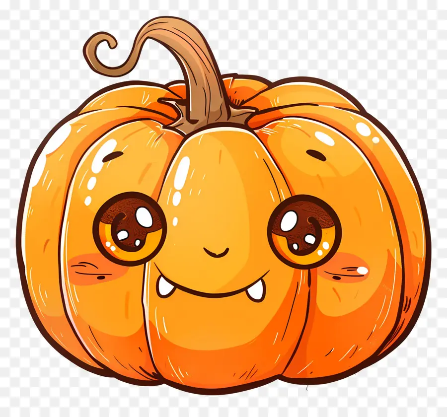 Citrouille Kawaii，Citrouille Souriante PNG