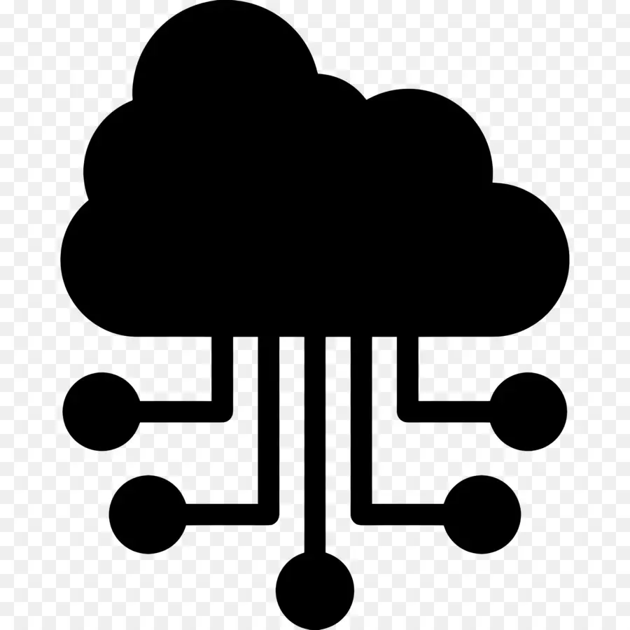 Informatique En Nuage，Cloud Avec Connexions PNG