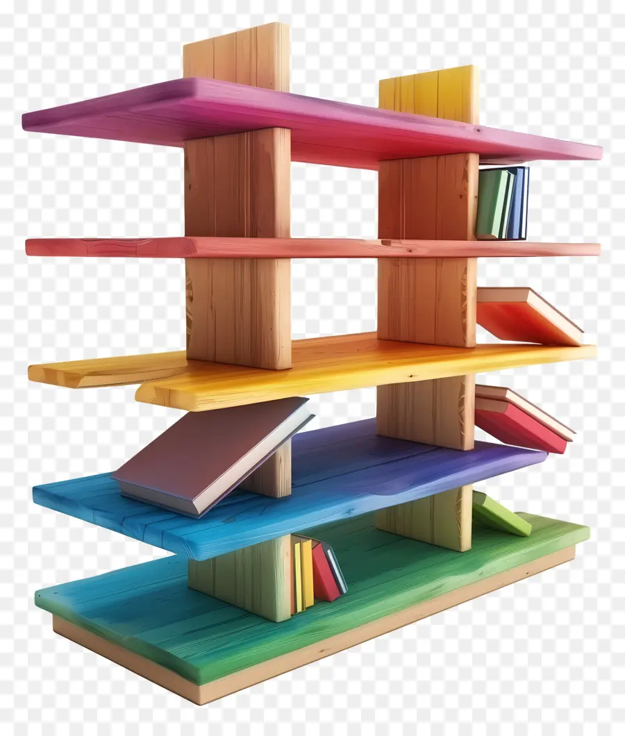 étagère En Bois，Bibliothèque PNG