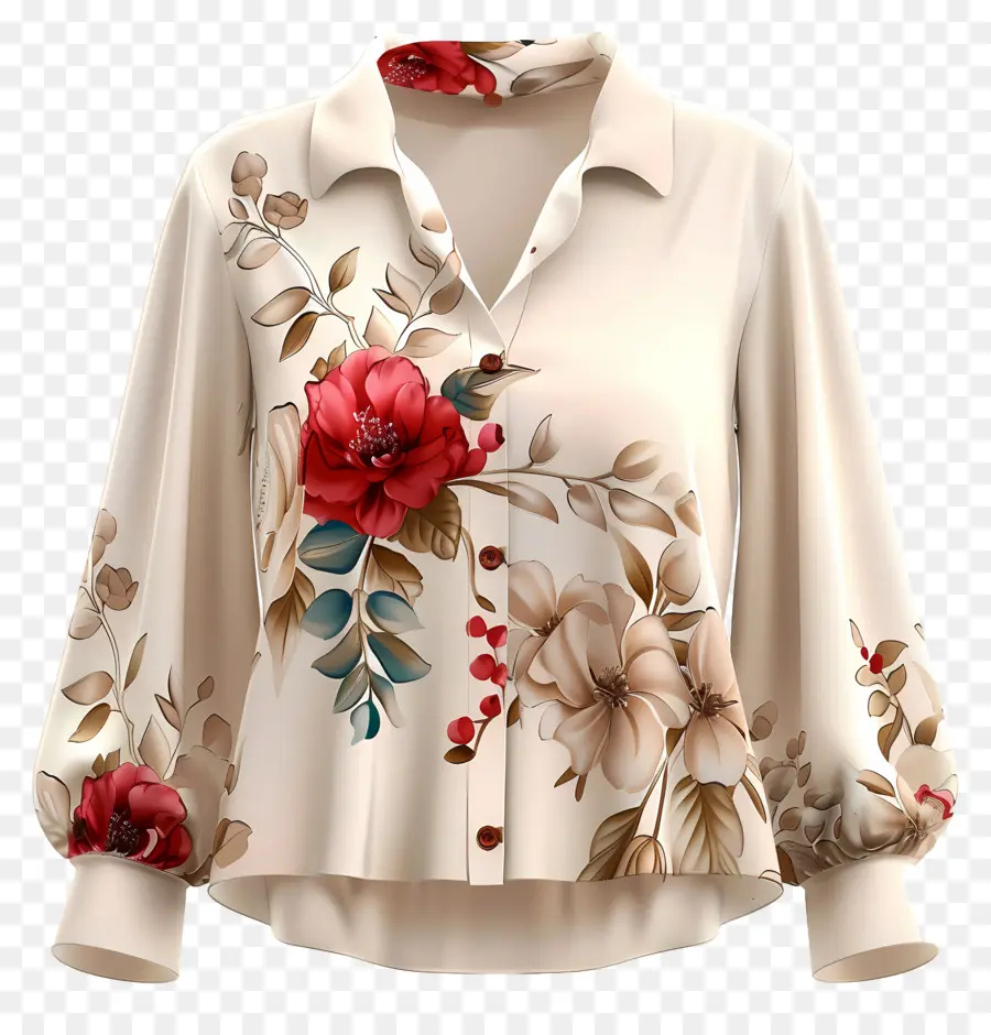 Blouse，Chemisier Fleuri PNG