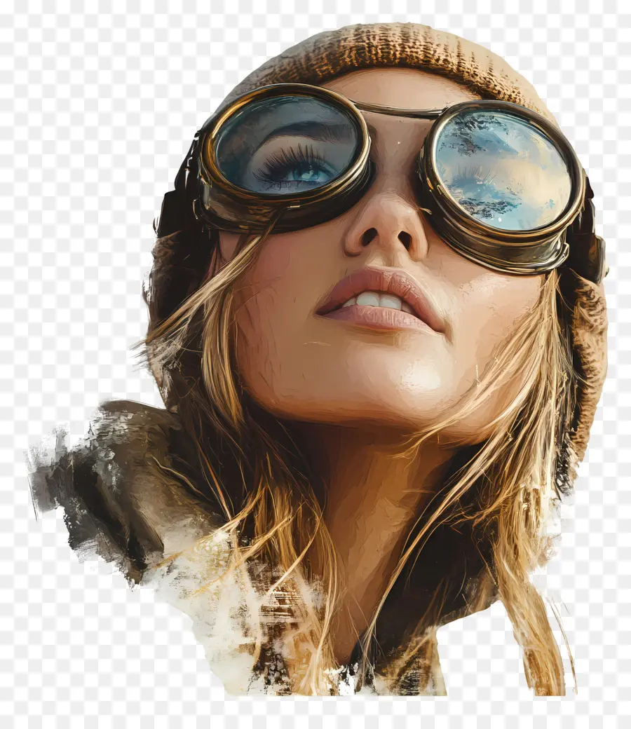 Bougeotte，Femme Avec Des Lunettes PNG