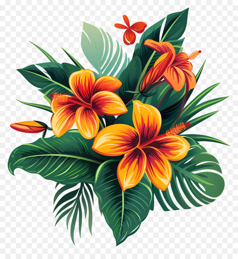 Fleur De La Jungle，Plantes Tropicales PNG