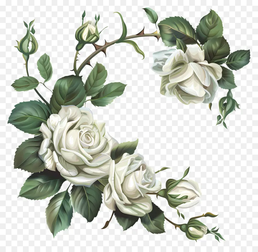 Coin Des Roses Blanches，Roses Blanches PNG