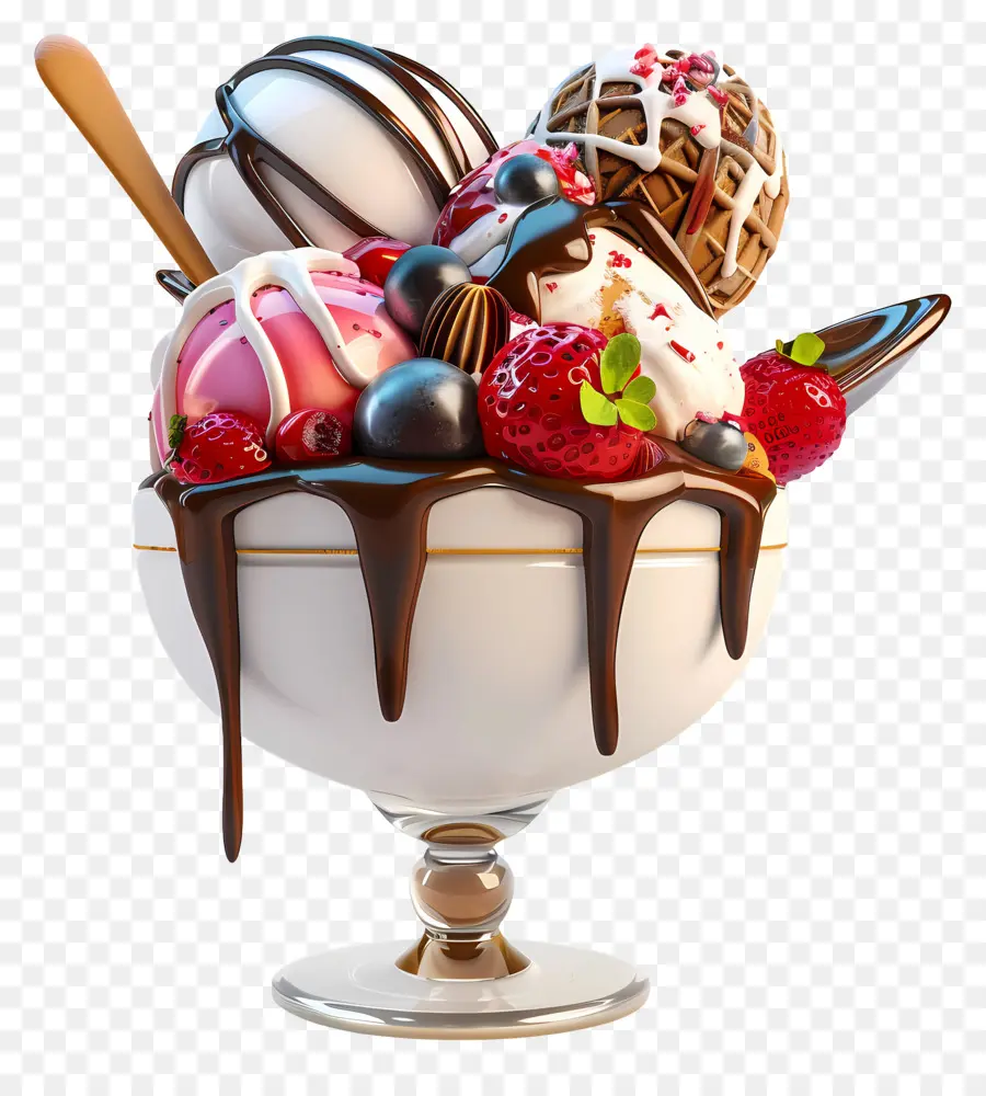 Coupe Glacée，Dessert PNG