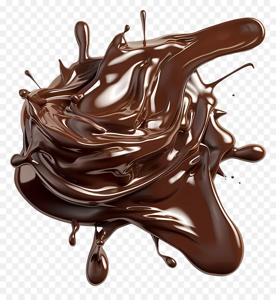 Chocolat Fondu，Éclaboussure De Chocolat PNG