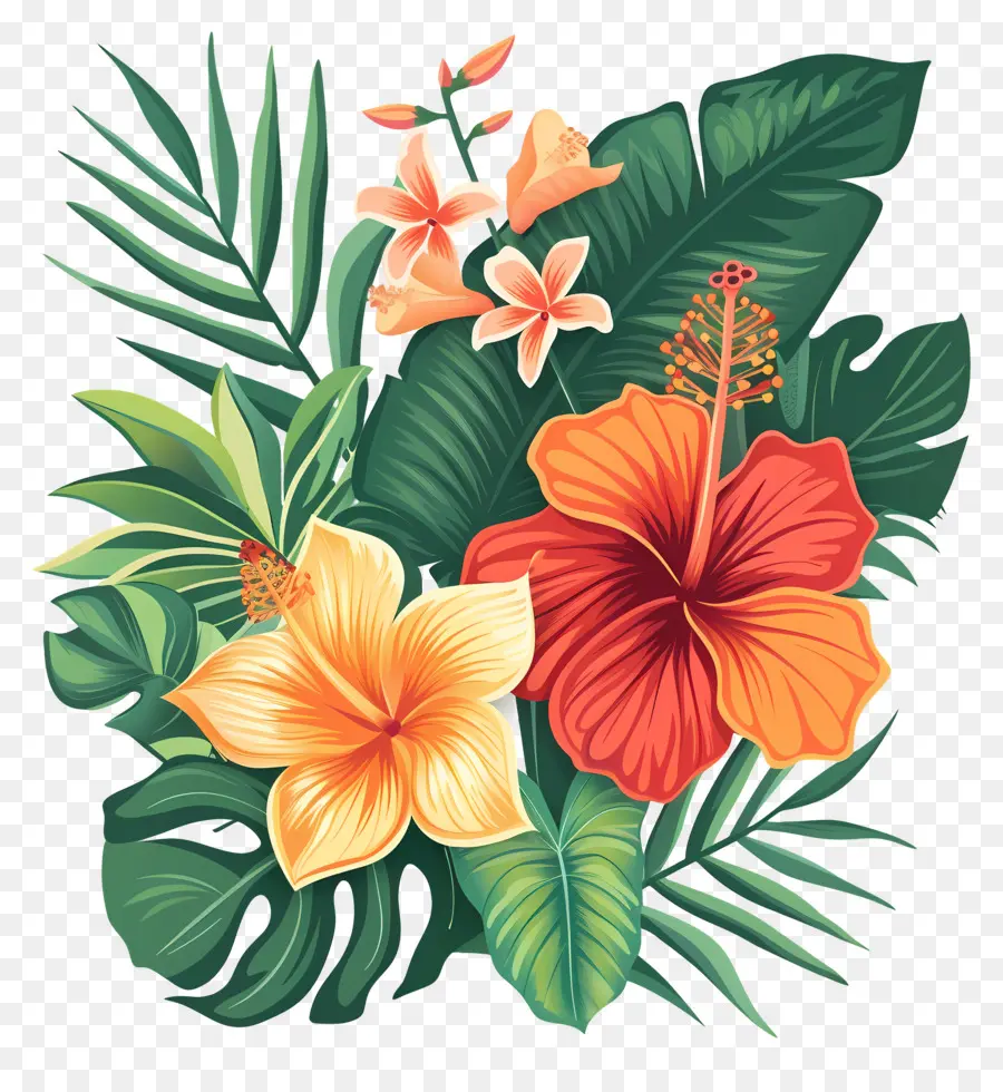 Fleur De La Jungle，Plantes Tropicales PNG