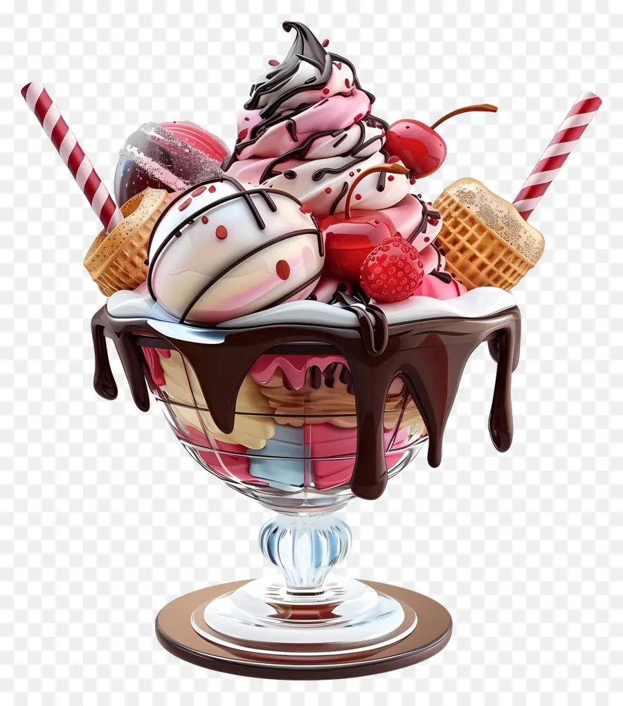 Coupe Glacée，Dessert PNG