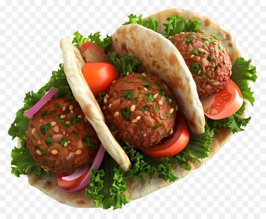 Falafels，Pita PNG