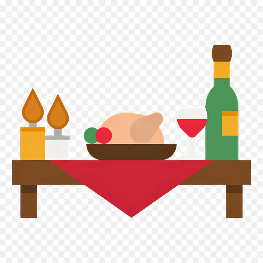 Table De Thanksgiving，Table De Dîner PNG