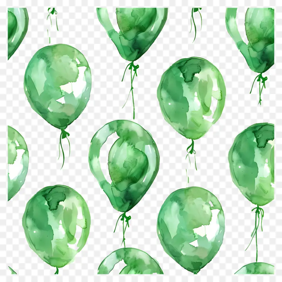 Fond Vert，Ballons Verts PNG