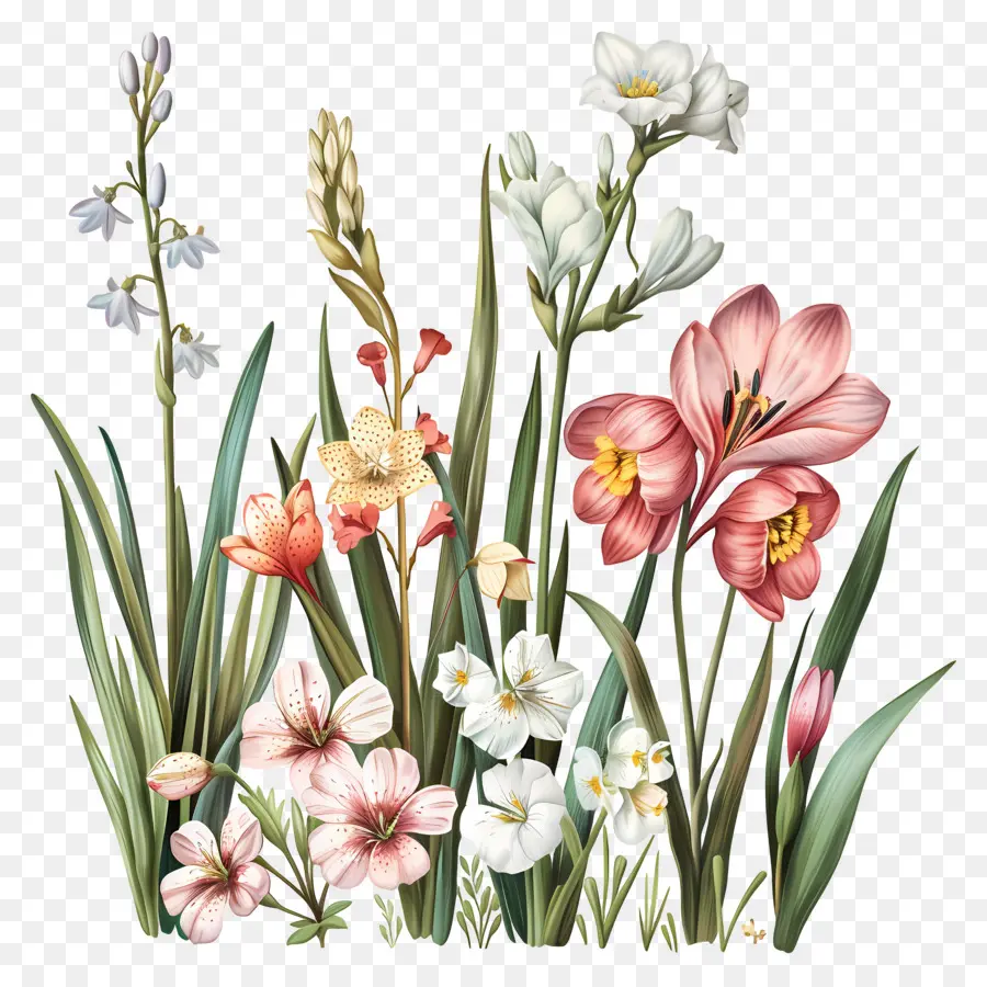 Fond De Printemps，Fleurs PNG