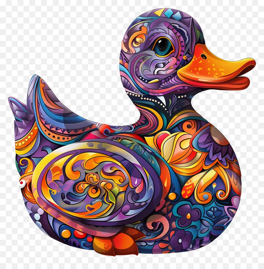 Canard En Caoutchouc，Canard Coloré PNG