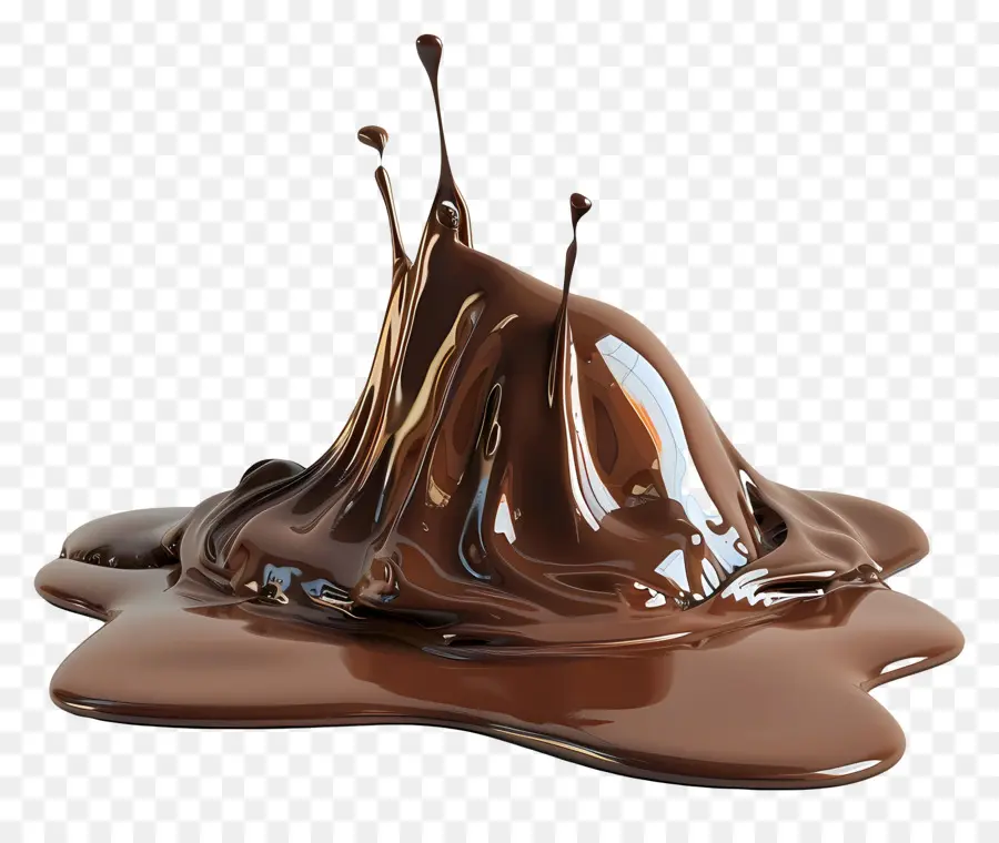 Chocolat Fondu，Éclaboussure De Chocolat PNG