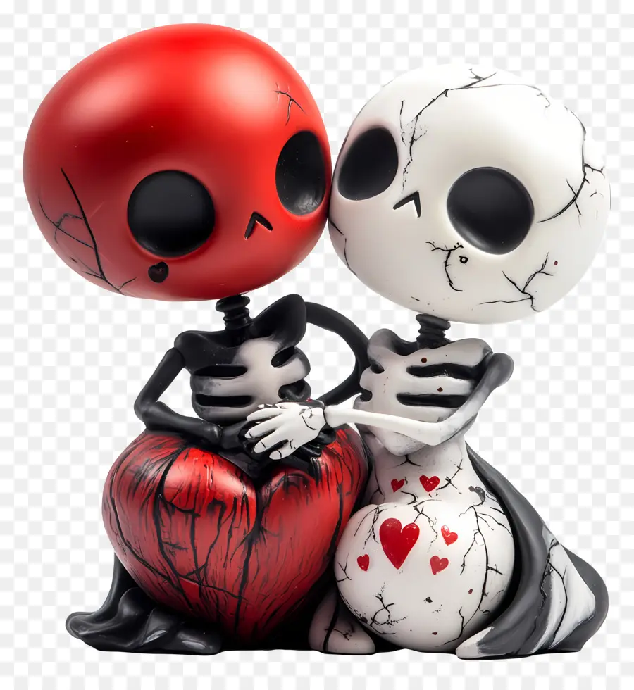 Amour éternel，Couple De Squelettes PNG