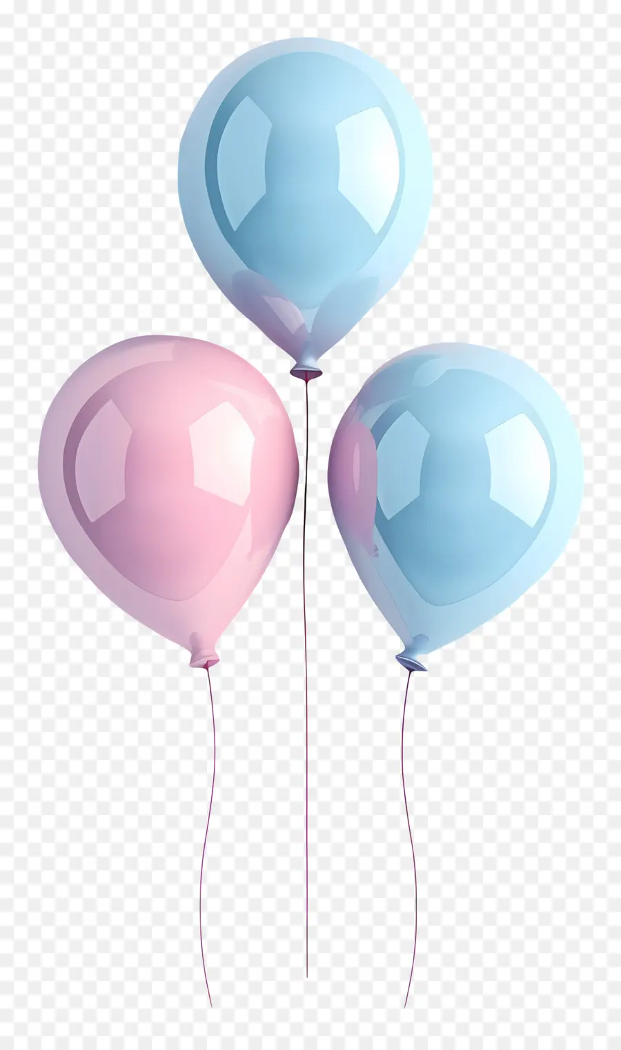 Ballons De Fête，Ballons Bleus PNG