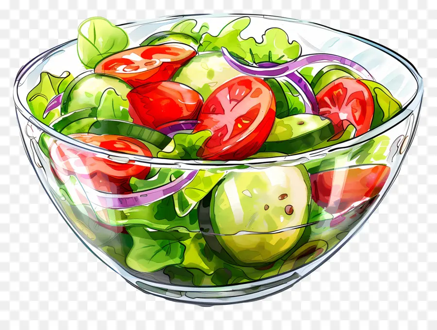 Bol De Salade，Salade Colorée PNG