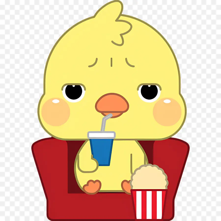 Canard De Dessin Animé，Canard Au Popcorn PNG