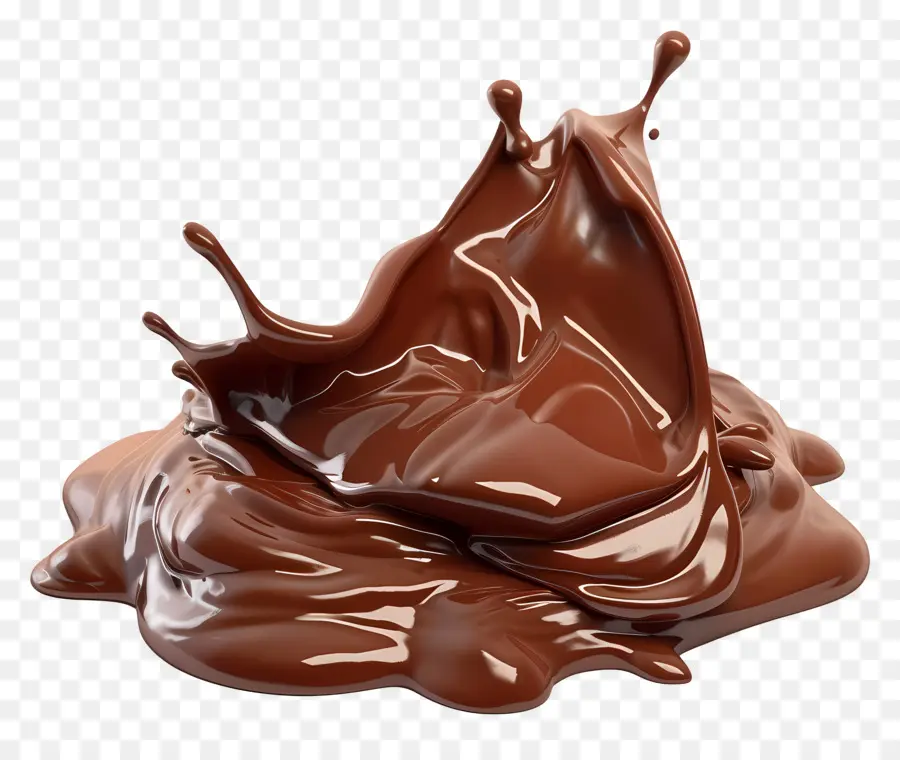 Chocolat Fondu，Éclaboussure De Chocolat PNG