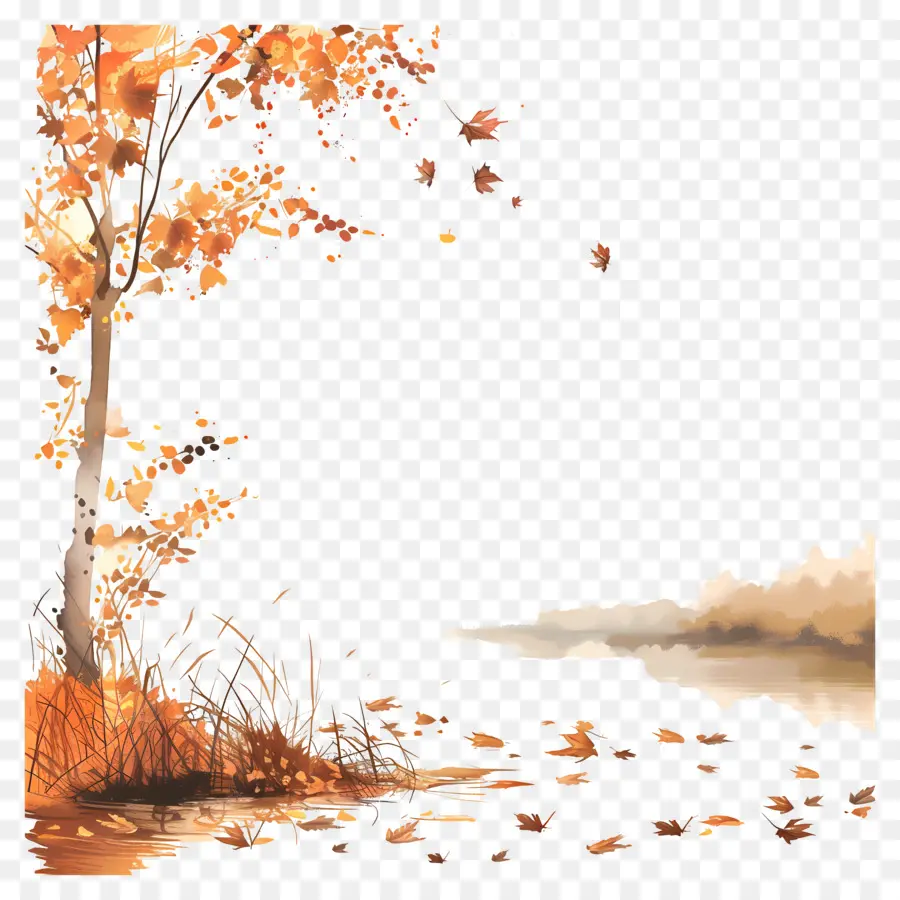 Fond D'automne，Arbre PNG