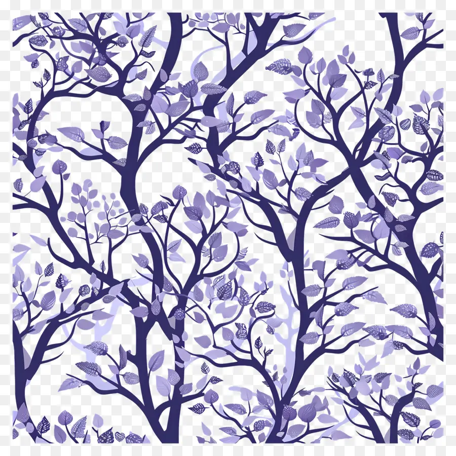 Modèle D'arbre，Branches D'arbres Violets PNG