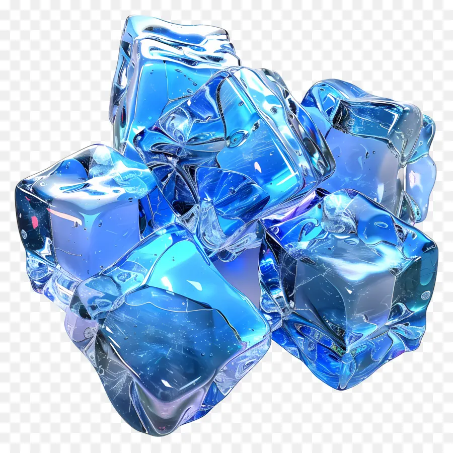 Glace Bleue，Glaçons Bleus PNG