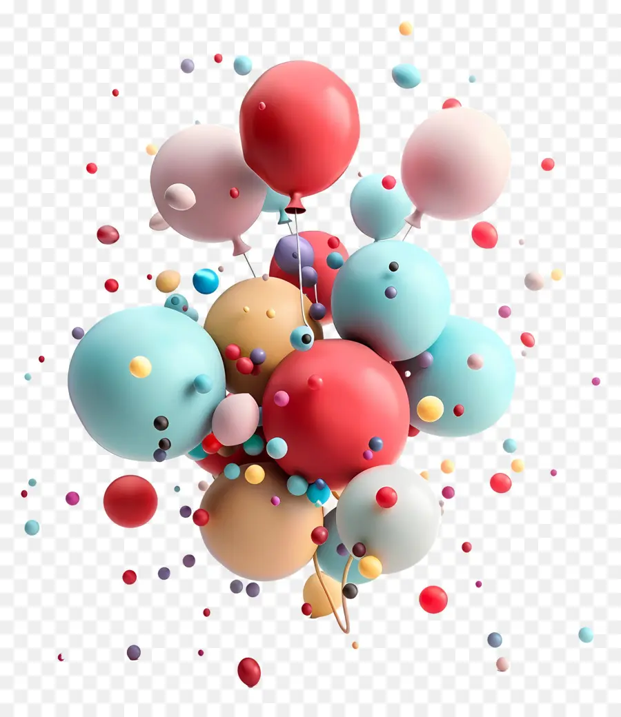 Ballons De Fête，Ballons Colorés PNG