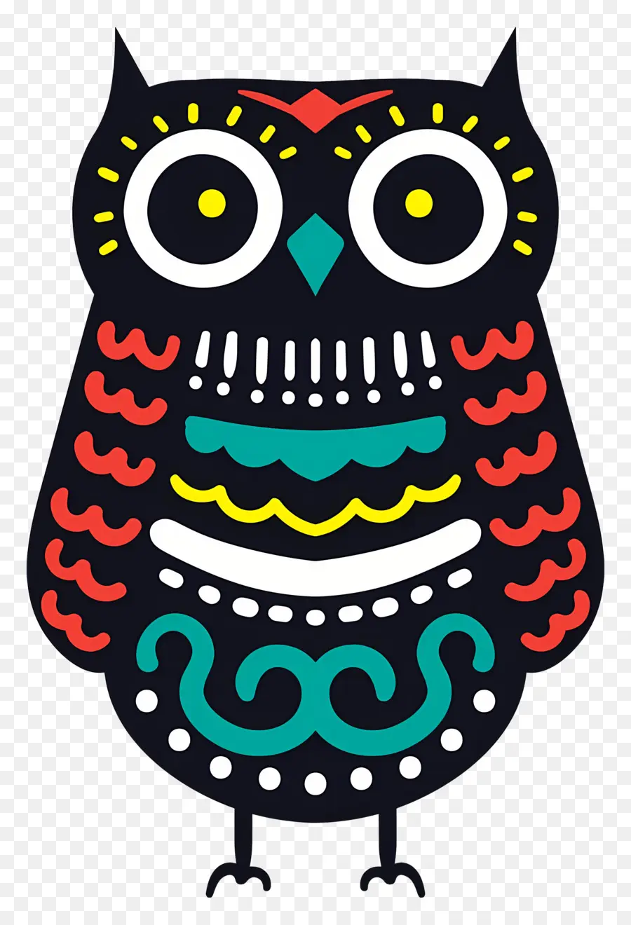 Chouette Mignonne，Hibou Coloré PNG