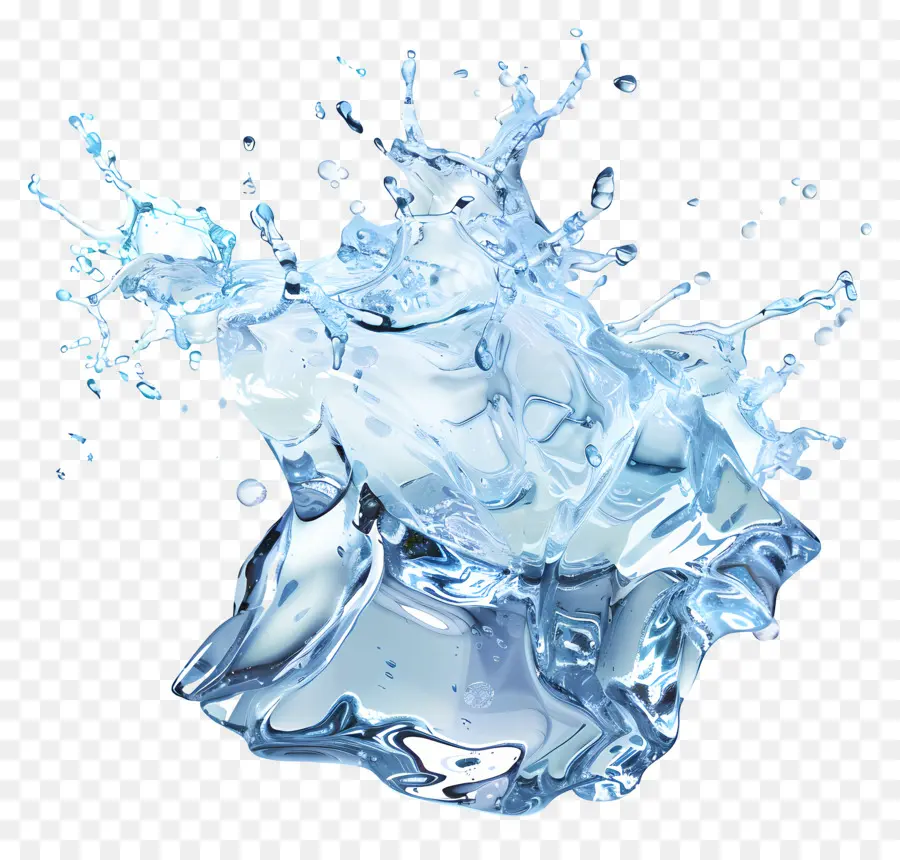 Eau éclaboussée De Glace，Éclaboussure D'eau PNG